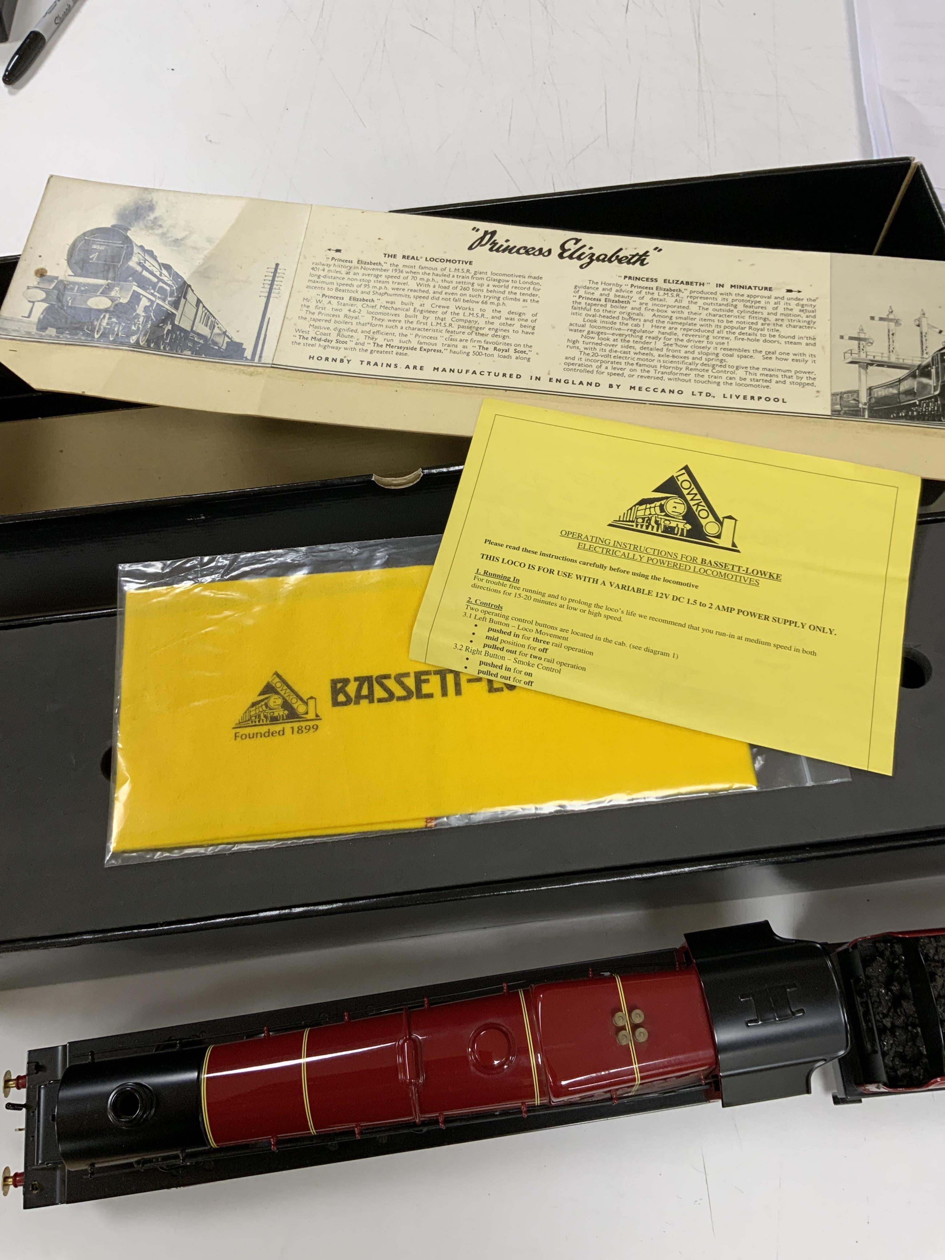 A boxed Bassett-Lowke by Corgi 0 gauge tinplate BR Princess Royal class 4-6-2 tender locomotive, Princess Helena Victoria 46208, a special limited release, with option for two or three rail running, with instruction leaf